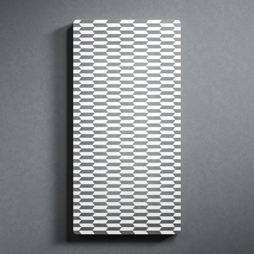 Concrete tiles - Arena 10x20 white graphite