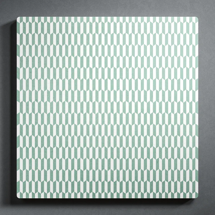 Concrete tiles - Arena 20x20 white green