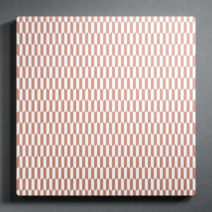 Concrete tiles - Arena 20x20 white red