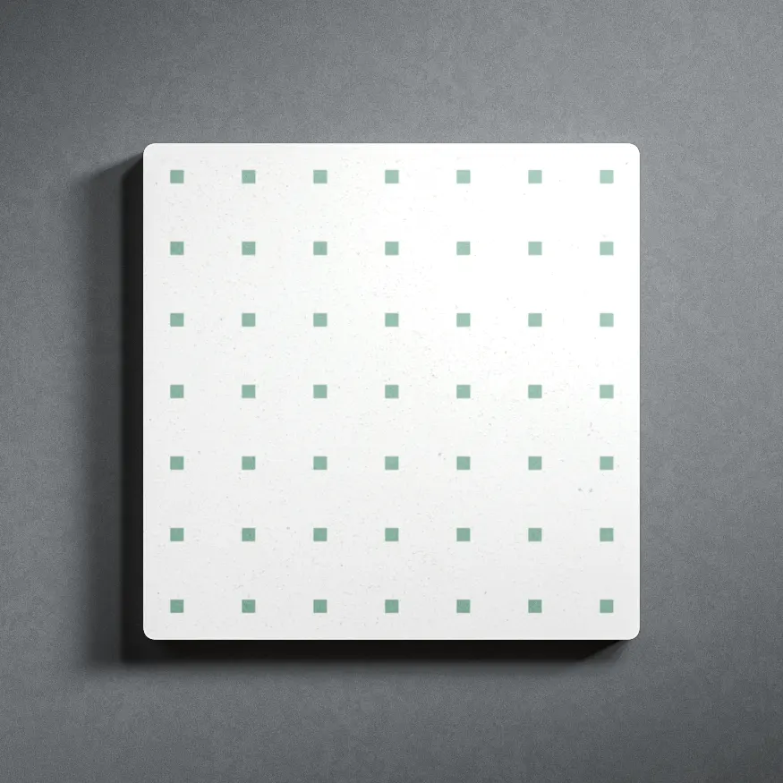 Concrete tiles - Epoque 15x15 white green