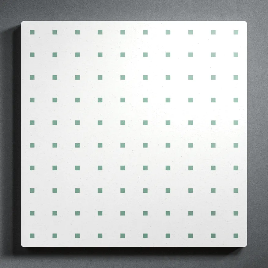 Concrete tiles - Epoque 20x20 white green