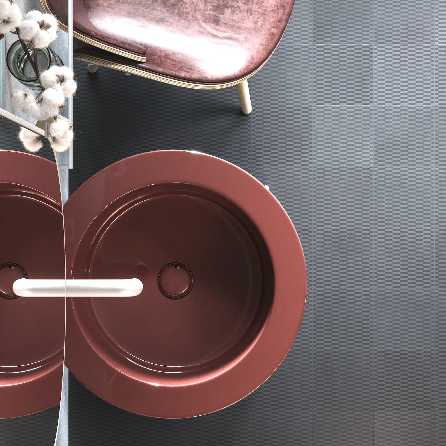 Genuine matter Designer flooring made with genuine material, organic texture and natural concrete effect