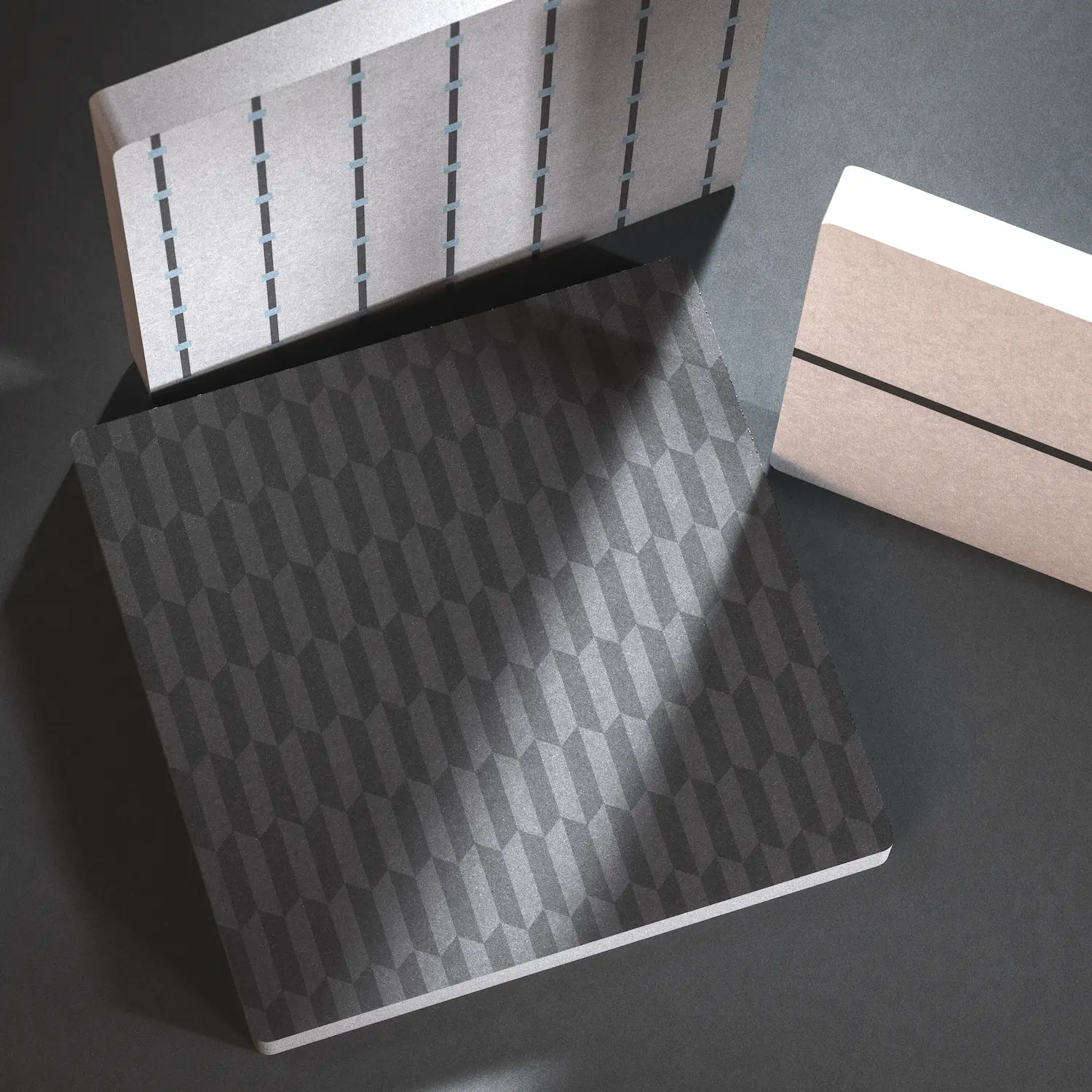 Full-body material detail Detail of full-body concrete tiles with integrated pigments for architectural durability