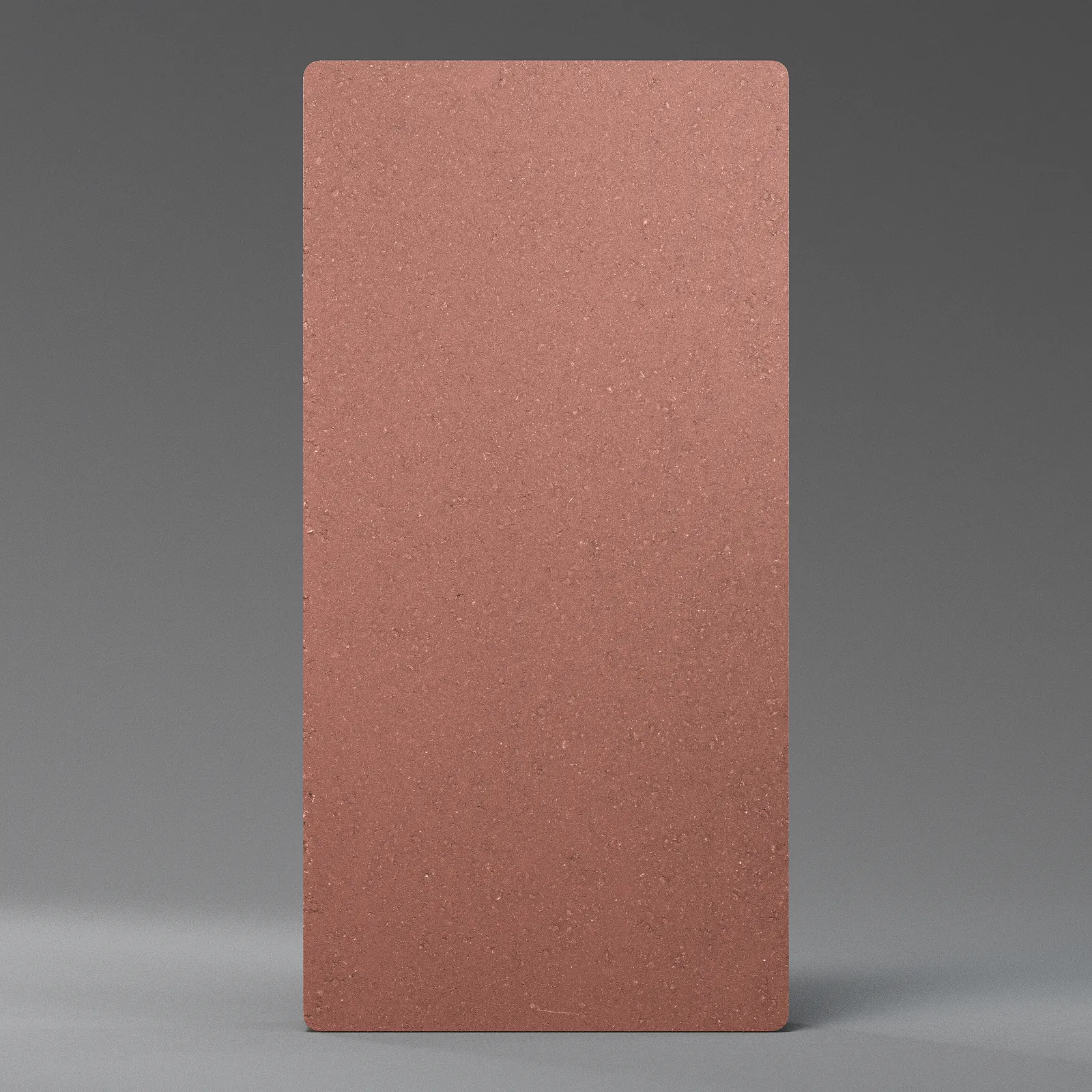 Detailaufnahme einer roten Terrakotta-Fliese aus der Kollektion Terra