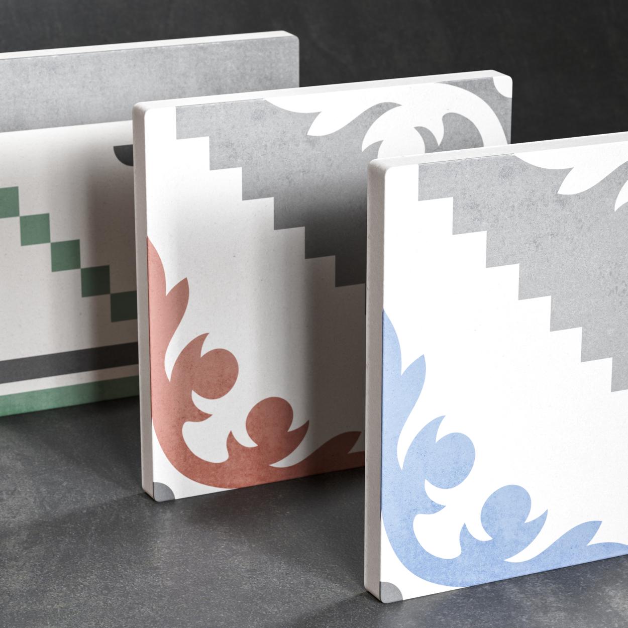 Decorative tiles in various colors