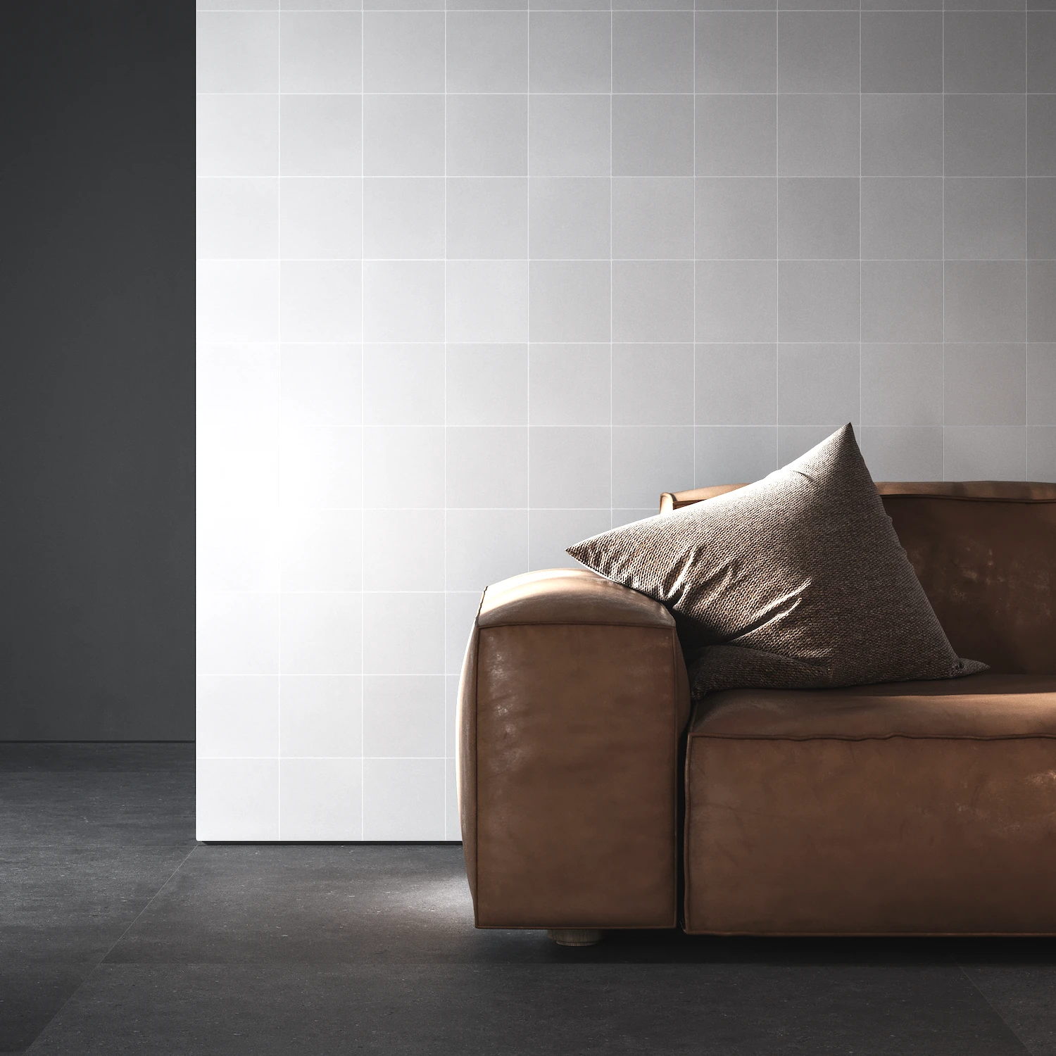 Minimalist architecture White cement tiles for wall cladding in minimalist architecture and interior design projects