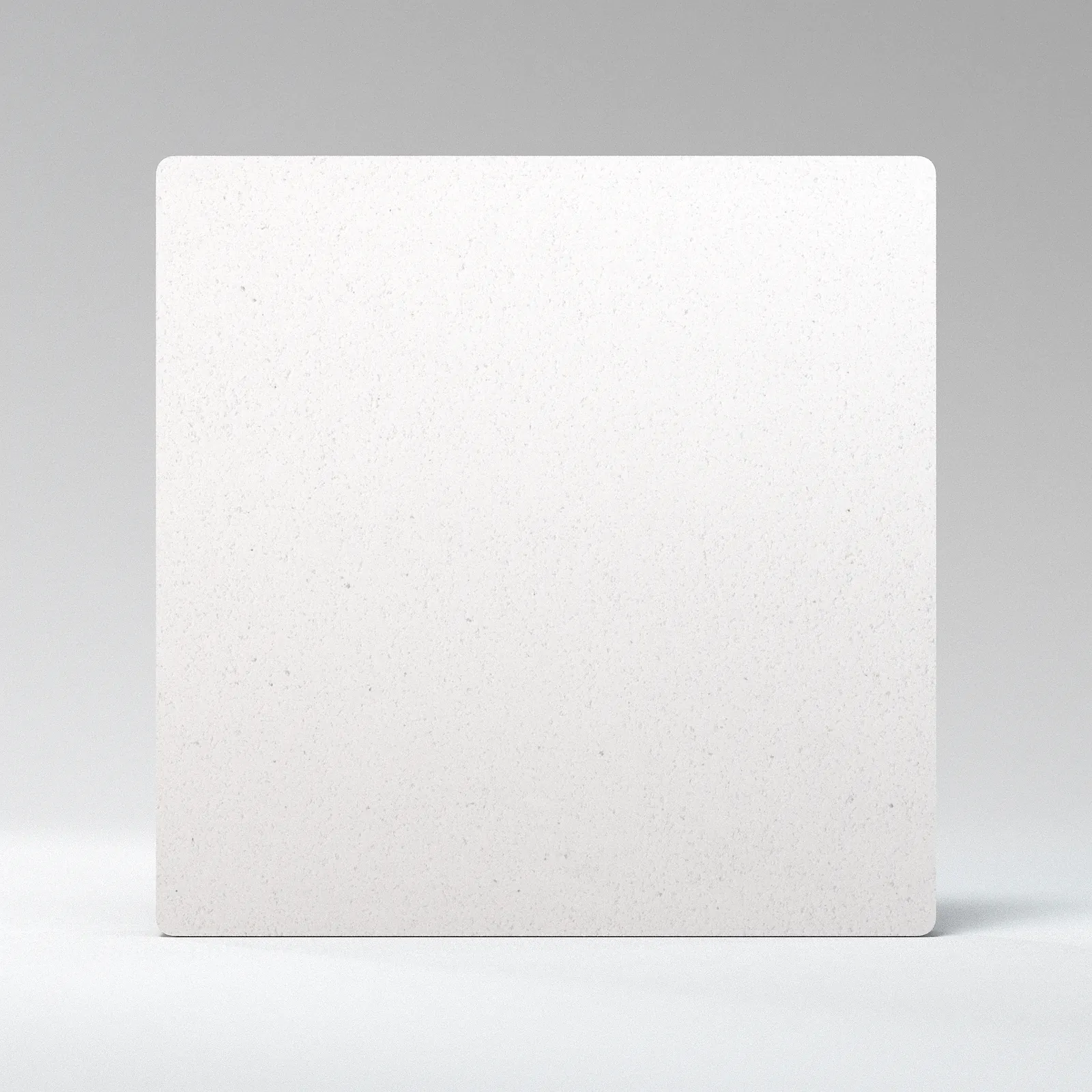 Studio shot of a single warm white tile piece with Mediterranean texture against a neutral background